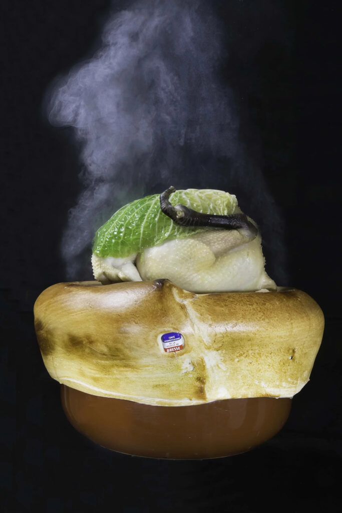 Poularde de Bresse à la vapeur de Champagne