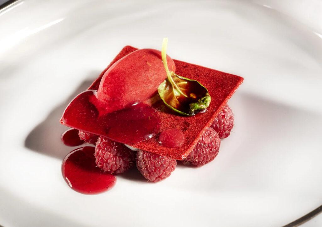Duo de framboise et crème de burrata
