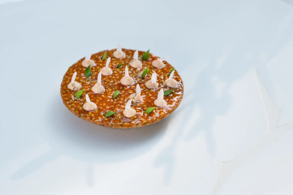 Tarte de tomate avec pâte à la noisette et tomates confites