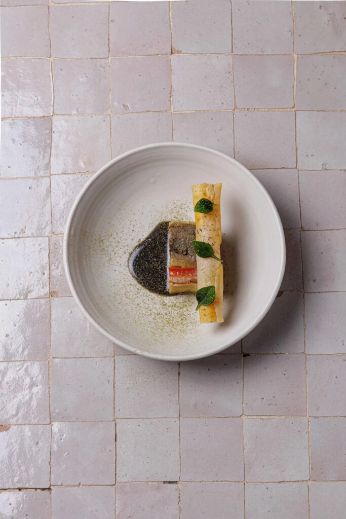 Ratatouille d’été composée de légumes confits en couches