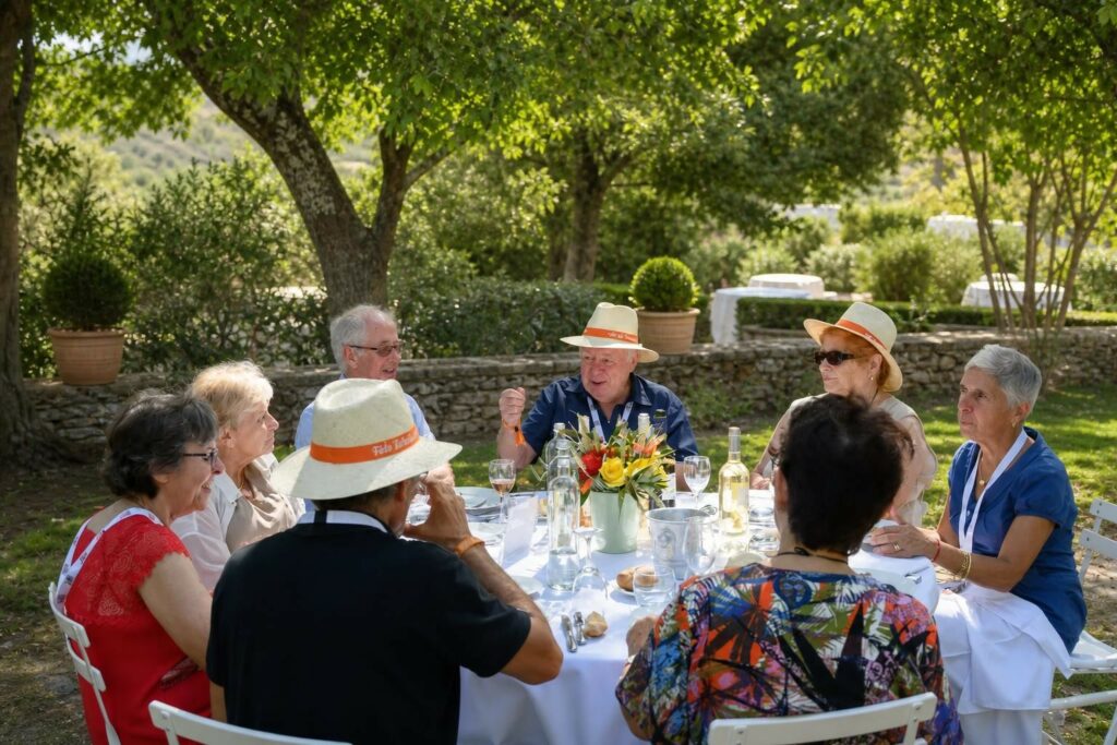 Gros plan d’une grappe de raisins, romarin, huile d’olive et grains de poivre sur marbre, évocation de vin et de gastronomie